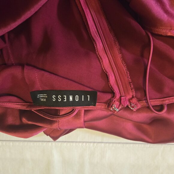 Maroon Slip Maxi Dress | Silky Feel | Elegant & Timeless Look 💋 - Picture 6 of 11